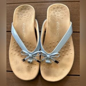 Vionics Bella sandals in Skyway Blue.